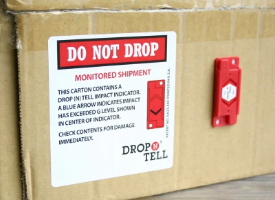 Shipping Drop Indicators on Corrugated Carton