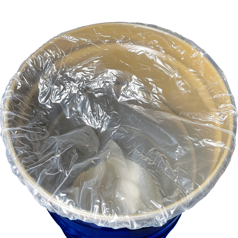 Overhead View of 30 Gallon 4 Mil Drum Cover Dust Cap