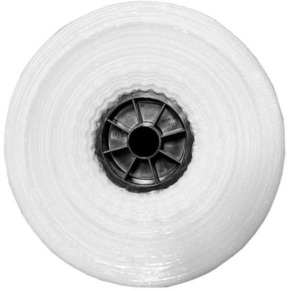 34 x 34 2 Mil Plastic Drum Cap Sheets Plastic Core Close up of 55 Gallon Drum Cap Sheet - 2 Mil Clear Plastic 34 x 34 Black Plastic Core