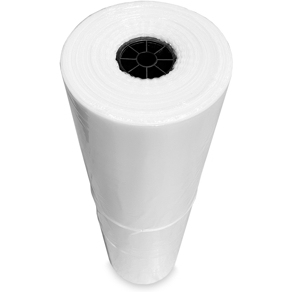 Roll of 55 Gallon Drum Cap Sheets - 2 Mil Clear Plastic 34 x 34