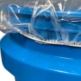 Close Up of Clear 5 Gallon Small Elastic Antistatic Drum Cap Covers