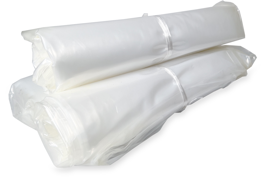 Rolls of 15 Gallon Bucket Round Bottom Liners - 4 Mil Clear Plastic 25 x 48