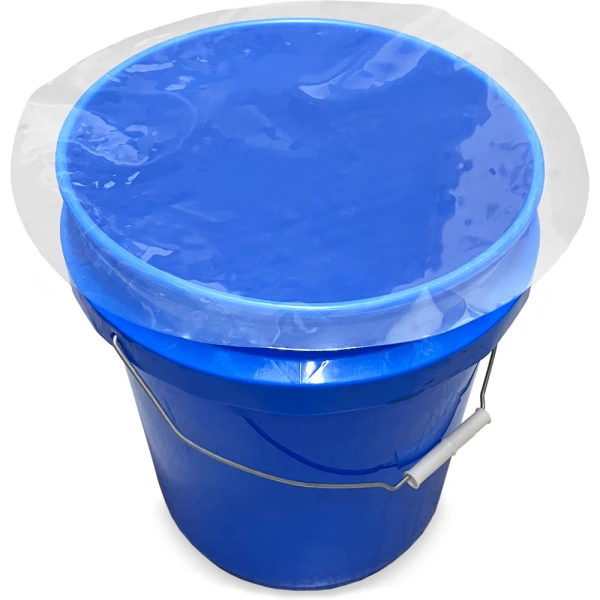 3.5 Gallon 4 Mil 14 Poly Disc Bucket Cover 14 4 Mil Poly Disc Bucket Lid Liner on Bucket