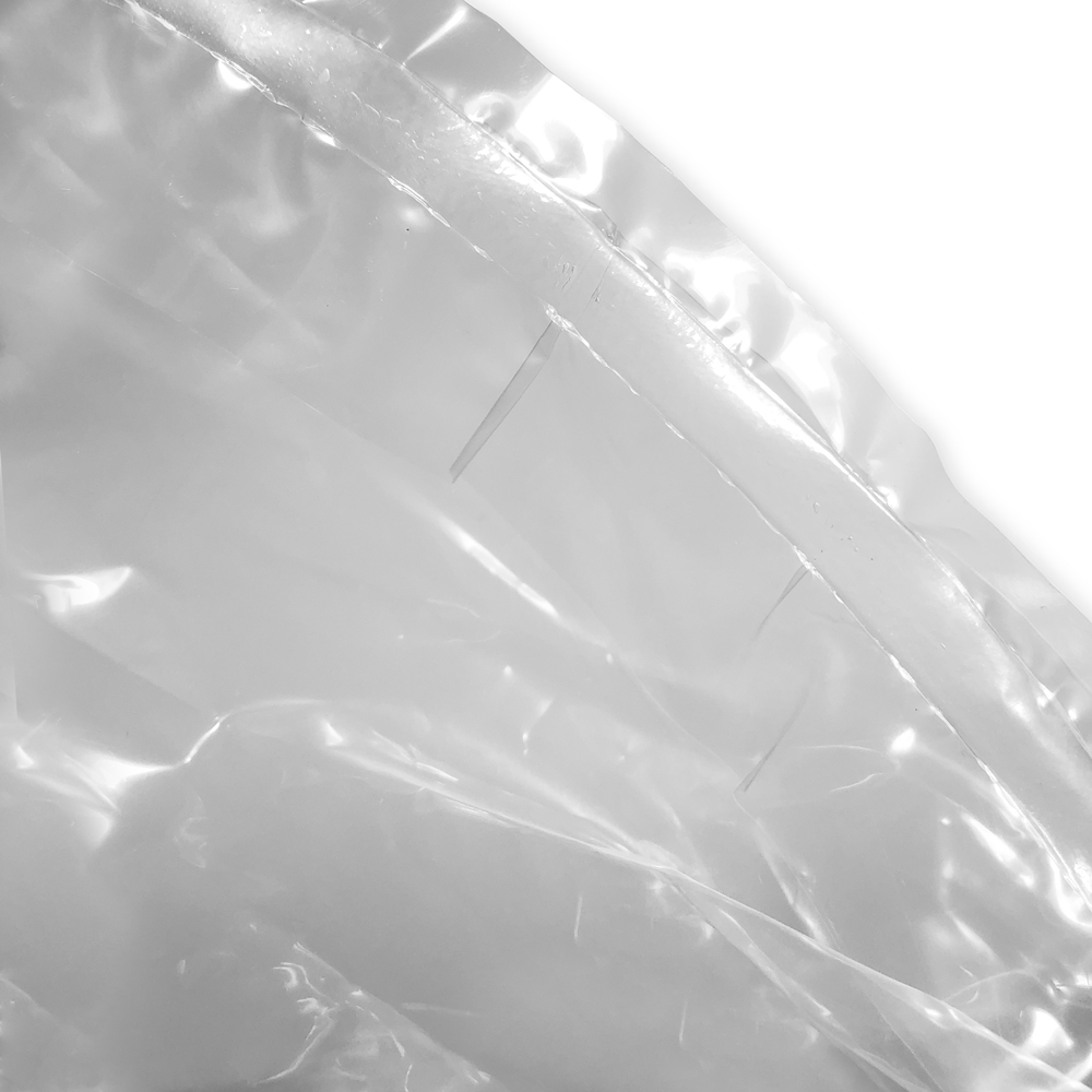 Close up of 30 Gallon 30 x 36 4 Mil Round Bottom Drum Liner Bottom Seal