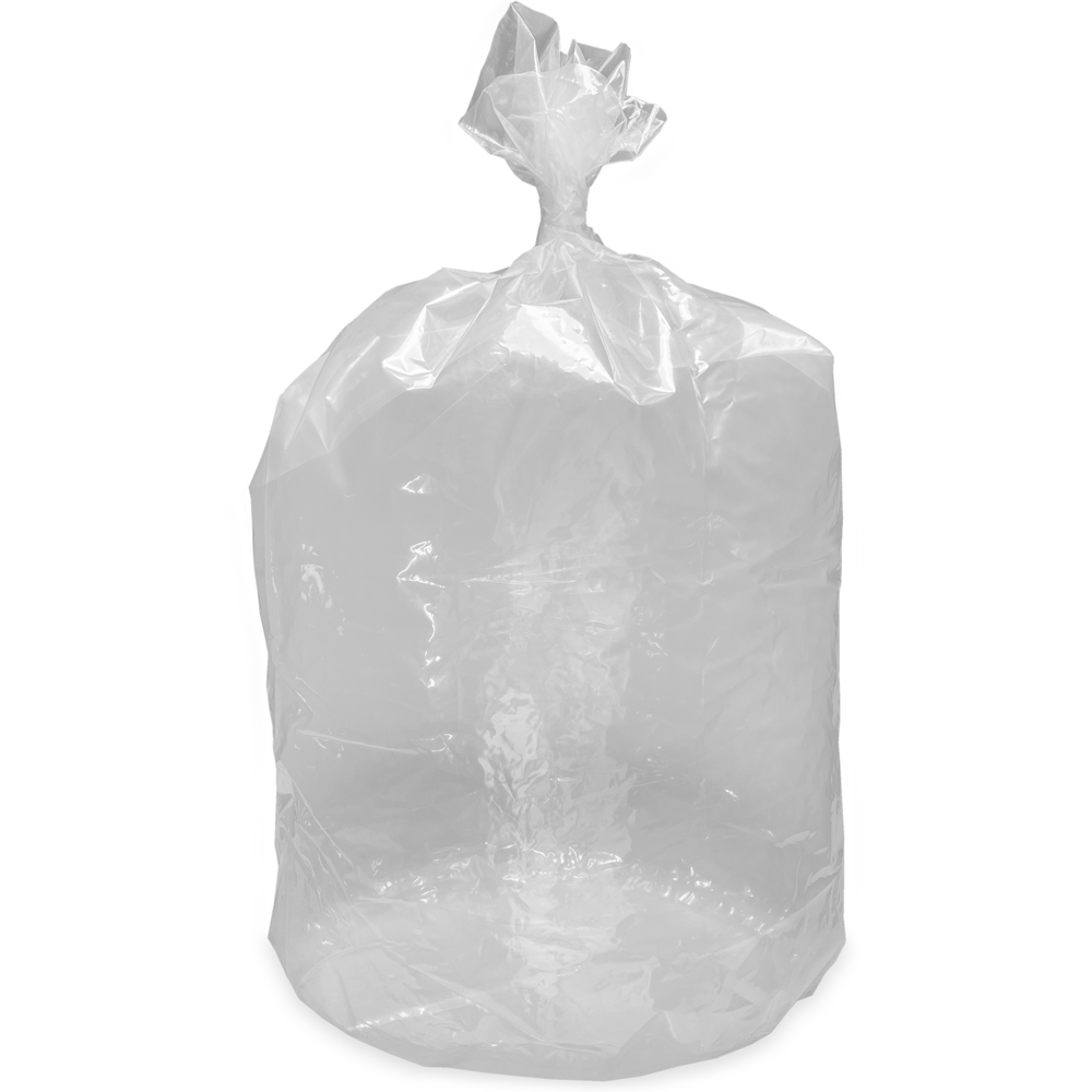 Standing 30 Gallon 30 x 36 4 Mil Round Bottom Drum Liners Tied at Top