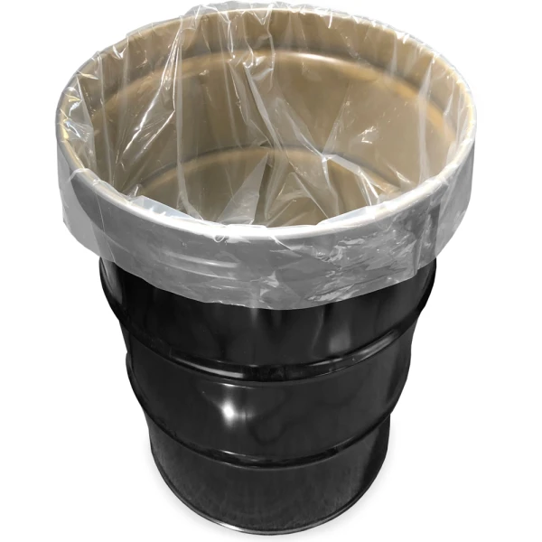 30 Gallon 30 x 36 4 Mil Round Bottom Drum Liner In Black Drum