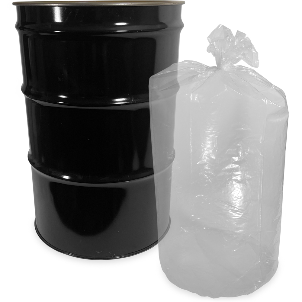 30 Gallon 30 x 36 4 Mil Round Bottom Drum Liner Next to Drum