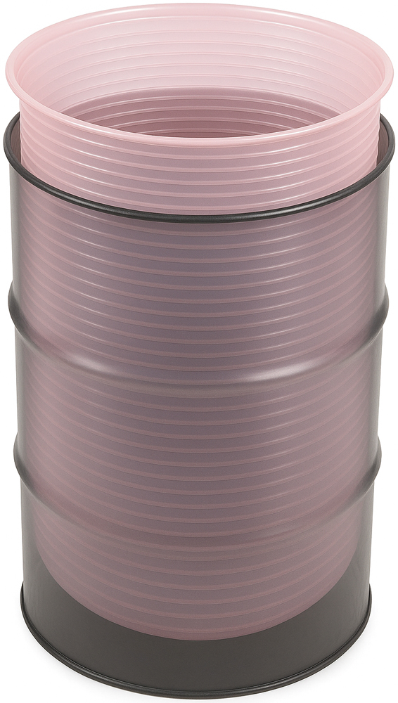 30 Gallon Accordion Antistatic Rigid Drum Liners 15 Mil in Transparent Drum Transparent Drum Showing 30 Gallon Rigid Vacuum Formed Antistatic Drum Liners 15 Mil