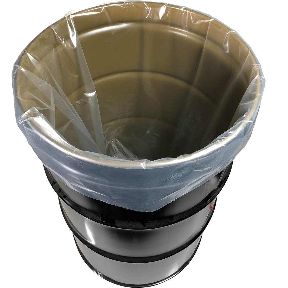 55 Gallon 3 mil Plastic Drum Liner 38" x 63" 50 per roll
