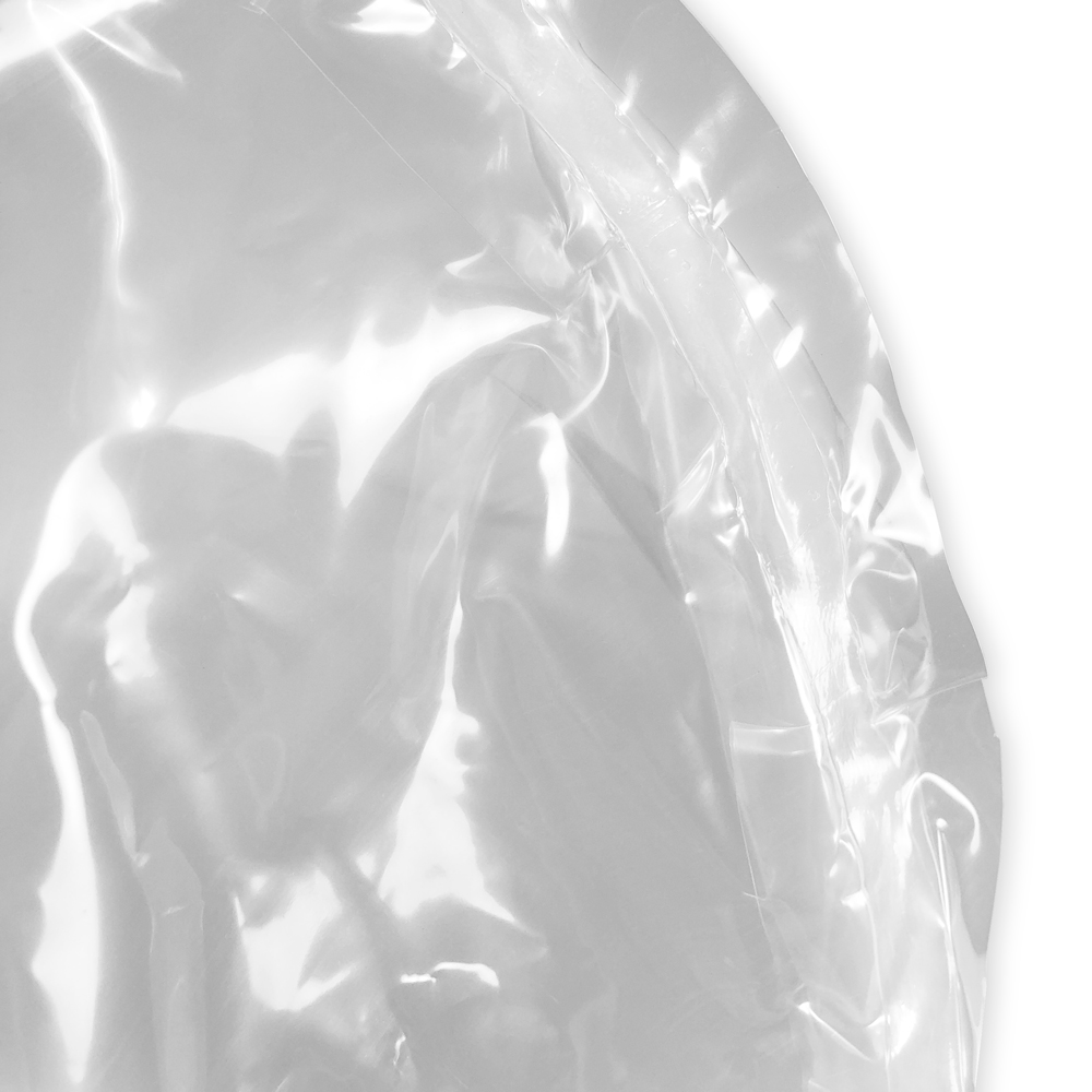 5 Gallon 19 x 22 4 Mil Round Bottom Pail Liners Close Up of Bottom Seal