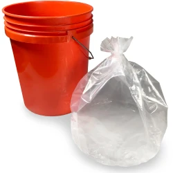 5 Gallon 19" x 15" 4 Mil Round Bottom Pail Liners
