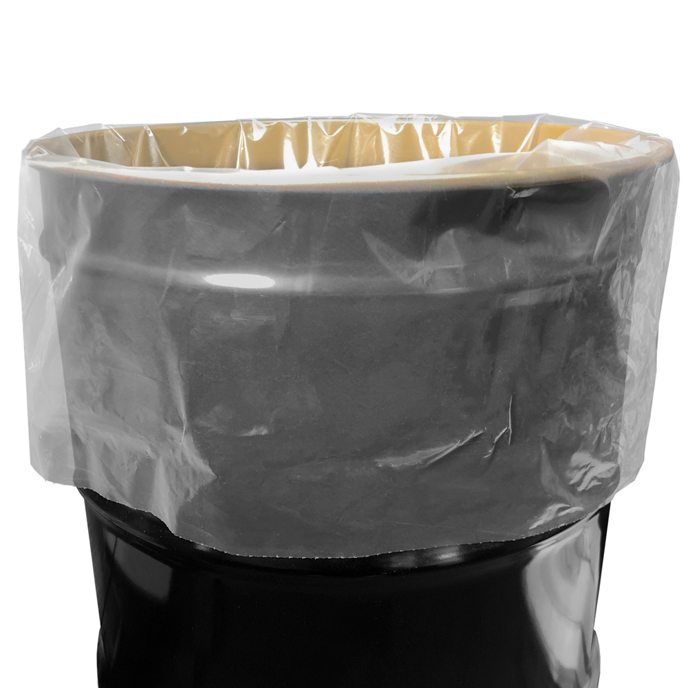 Close up of 55 Gallon 3 Mil Drum Liners - 38 x 65 Overhang