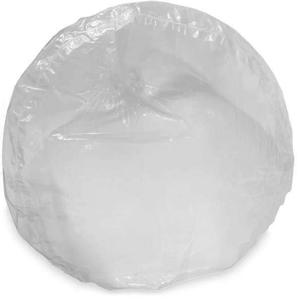 55 Gallon 37 x 40 4 Mil Round Bottom Drum Liner Bottom Close up of 55 Gallon Drum Round Bottom Liners - 4 Mil Clear Plastic 37 x 40 Bottom