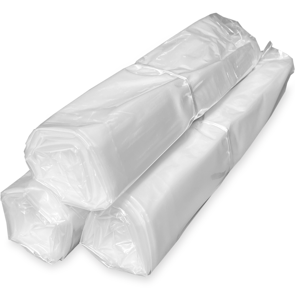 Rolls of 55 Gallon Drum Round Bottom Liners - 4 Mil Clear Plastic 37 x 40