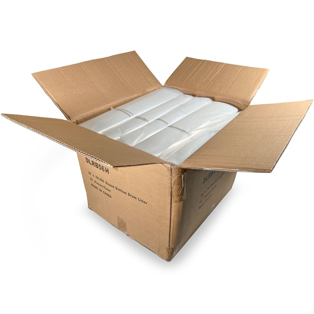 Case of 55 Gallon 38 x 56 8 Mil Round Bottom