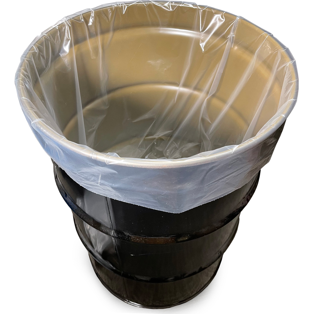 55 Gallon 2 mil Plastic Drum Liner 38" x 65" 300 per roll