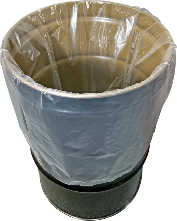 55 Gallon 38x65 2 Mil Drum Liners Overhang 55 Gallon Drum Liners 2 Mil Clear Plastic 38 x 65 On Rolls Overhang