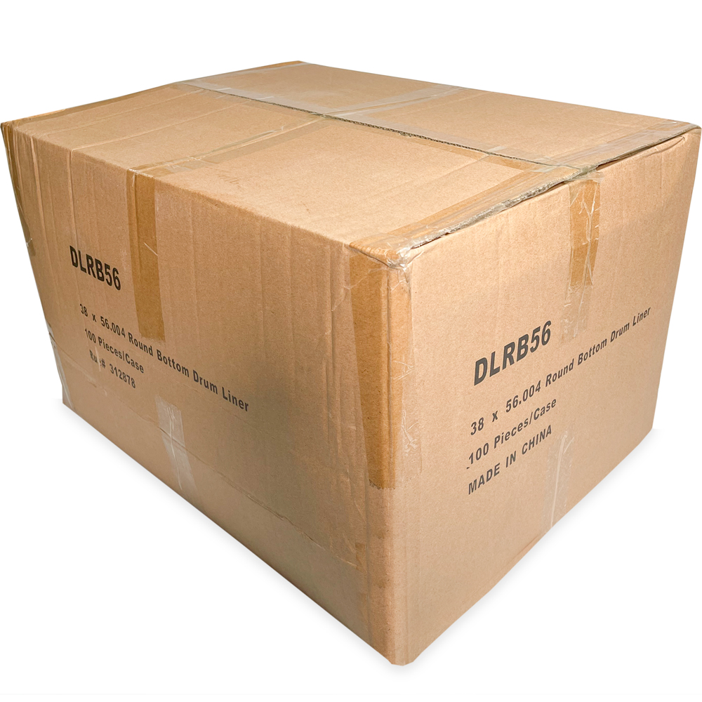 Case of 55 Gallon 38 x 56 4 Mil Round Bottom Drum Liners