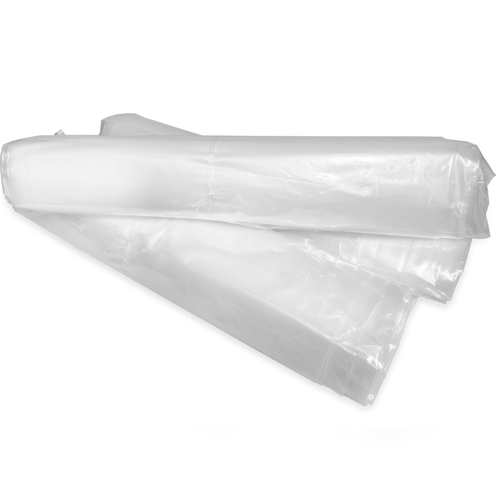 55 Gallon 38 x 56 4 Mil Round Bottom Drum Liners Three Stacked Bundles of Drum Liners