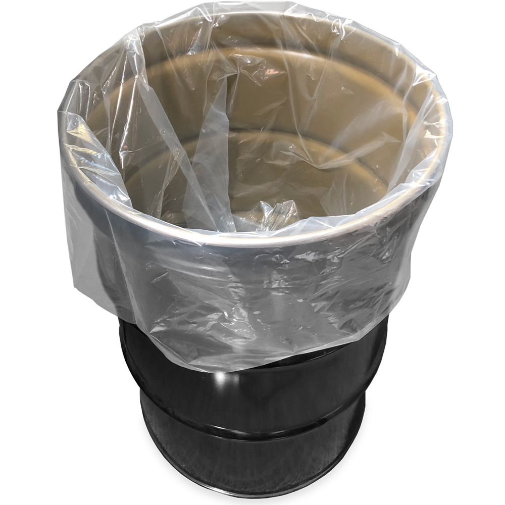 55 Gallon 38 x 56 4 Mil Round Bottom Drum Liner In Black Drum