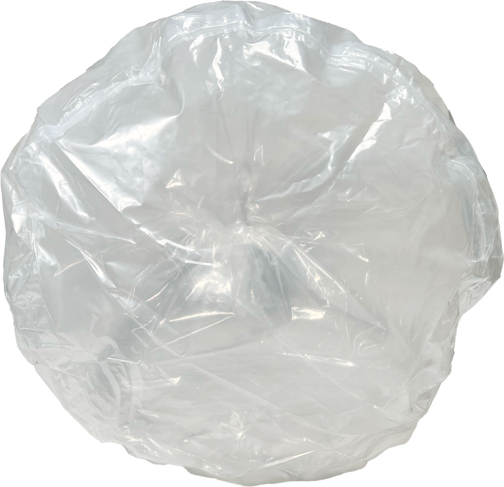 Round Bottom of 55 Gallon Drum Round Bottom Liners - 4 Mil Clear Plastic 38 x 40