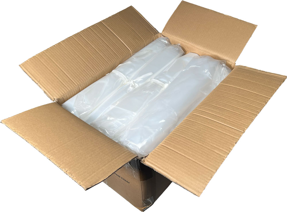 Case of 55 Gallon Drum Round Bottom Liners - 4 Mil Clear Plastic 38 x 40