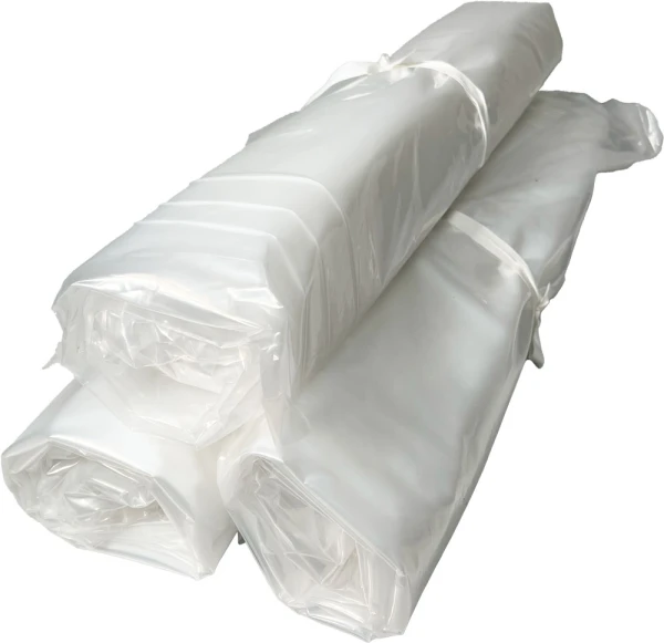 55 Gallon 38 x 40 4 Mil Round Bottom Drum Liners Rolls Rolls of 55 Gallon Drum Round Bottom Liners - 4 Mil Clear Plastic 38 x 40