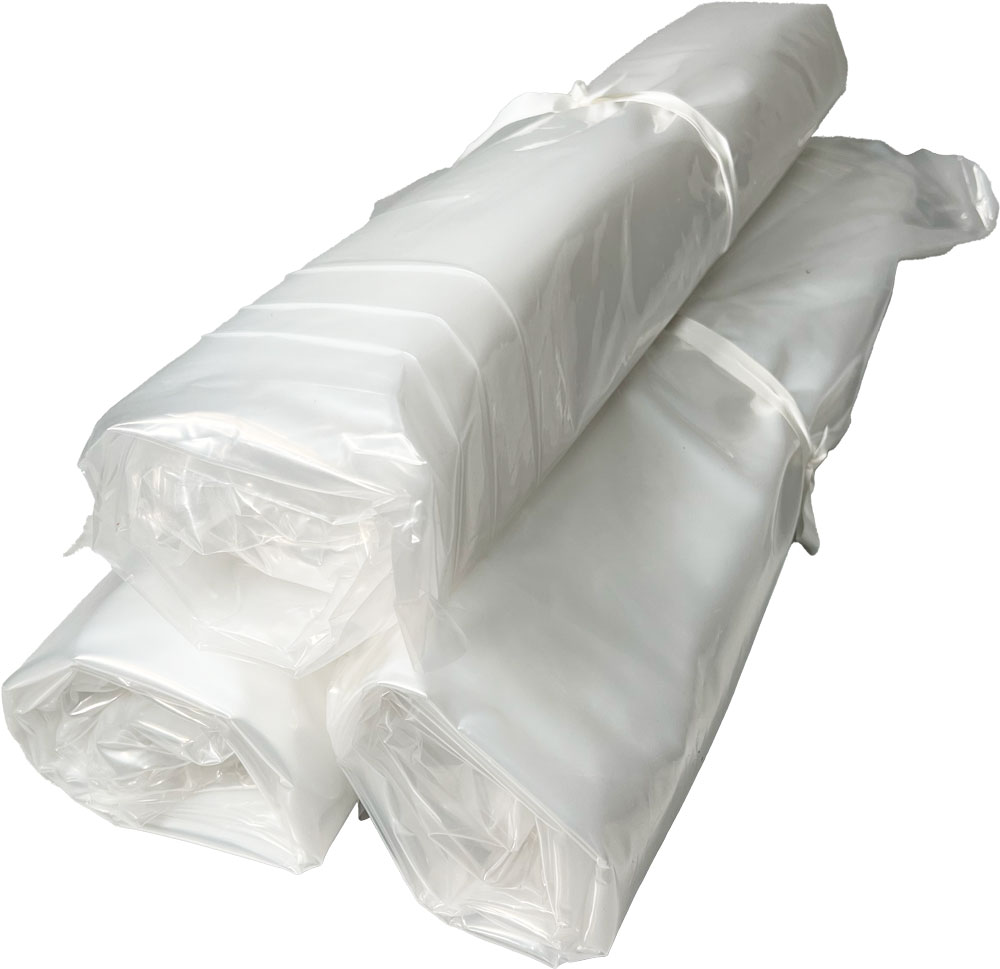 Rolls of 55 Gallon Drum Round Bottom Liners - 4 Mil Clear Plastic 38 x 40