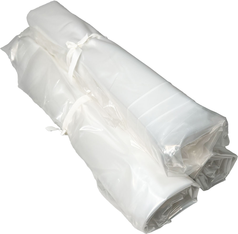 Rolls of 55 Gallon Drum Round Bottom Liners - 4 Mil Clear Plastic 38 x 40