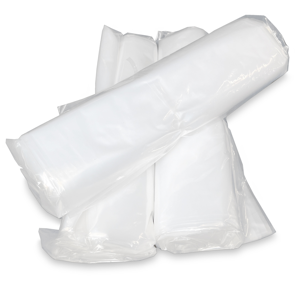 Rolls of 55 Gallon Drum Round Bottom Liners - 4 Mil Clear Plastic 38 x 46