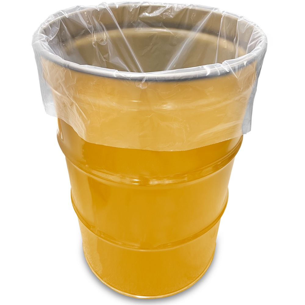55 Gallon Clear Plastic Drum Liners - 4 Mil Food Grade Bags, Roll Of 50