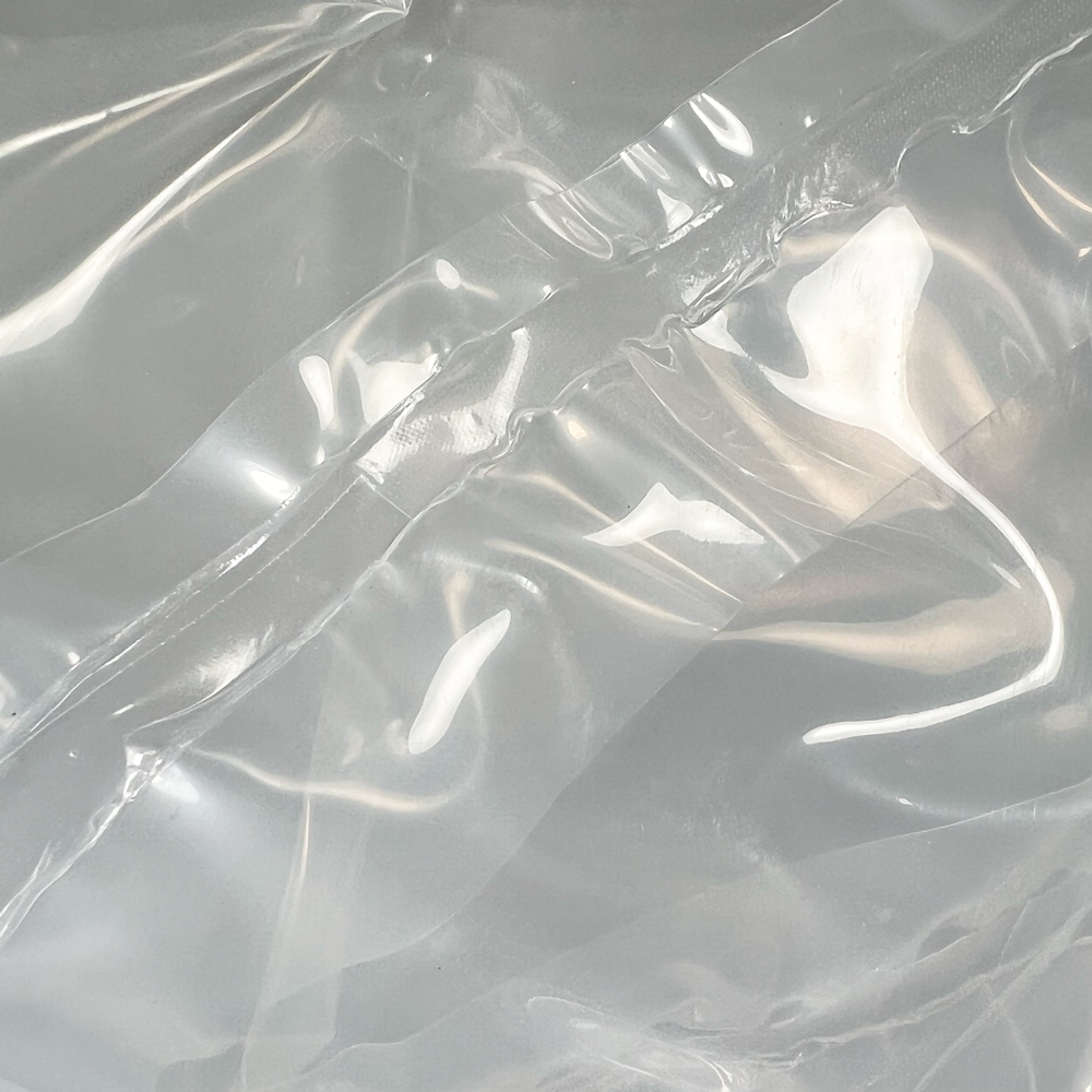 Bottom Seal of 55 Gallon Drum Round Bottom Liners - 10 Mil Clear Plastic 38 x 56