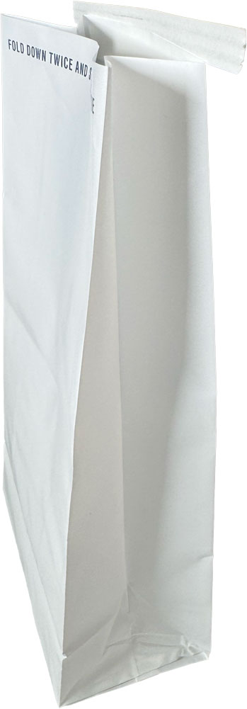 Side Gusset of 4.5 x 2.5 x 8.5 Air Sickness Emesis Bags with Wire Tie Seal