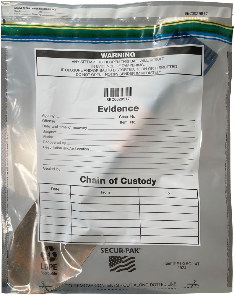 Secur-Pak Plastic Evidence Bag 19 x 24 with Shovel