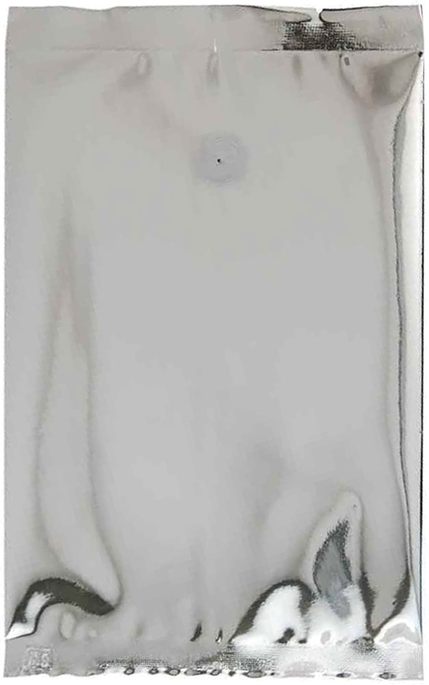 Silver 16 oz. Flat Pouch with Valve with PET VMPET LLDPE