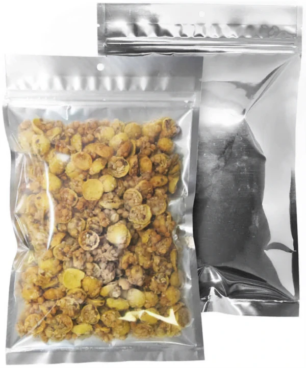 Silver 3 Side Seal Flat Pouch - 7 x 11 Silver 3 Side Seal Flat Pouch - 7 x 11 with Snack Mix