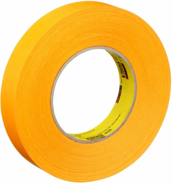 3M 2525 24 mm x 55 m Scotch Perform Flatback Tape - 9.5 Mil Orange 3M 2525 1 inch x 60 yd 9.5 mil Scotch Perform Flatback Tape