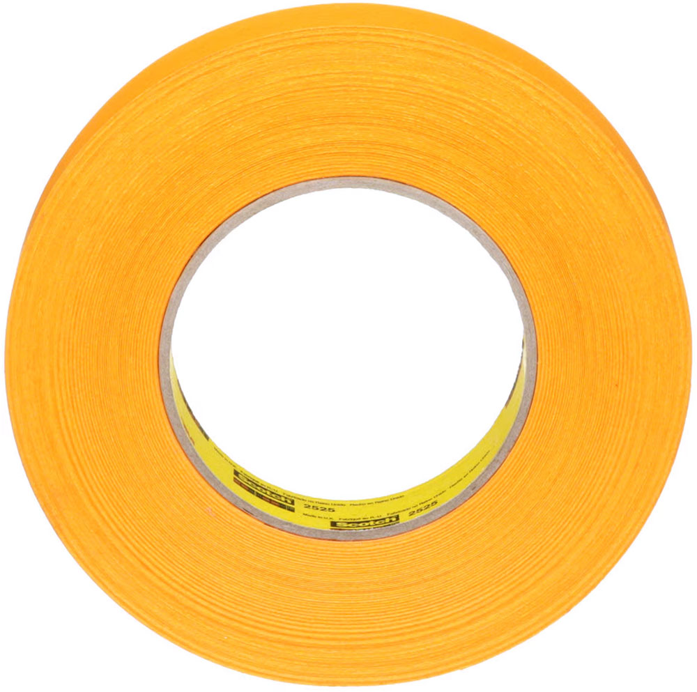 Orange 3M 2525 1 inch x 60 yd 9.5 mil Scotch Perform Flatback Tape