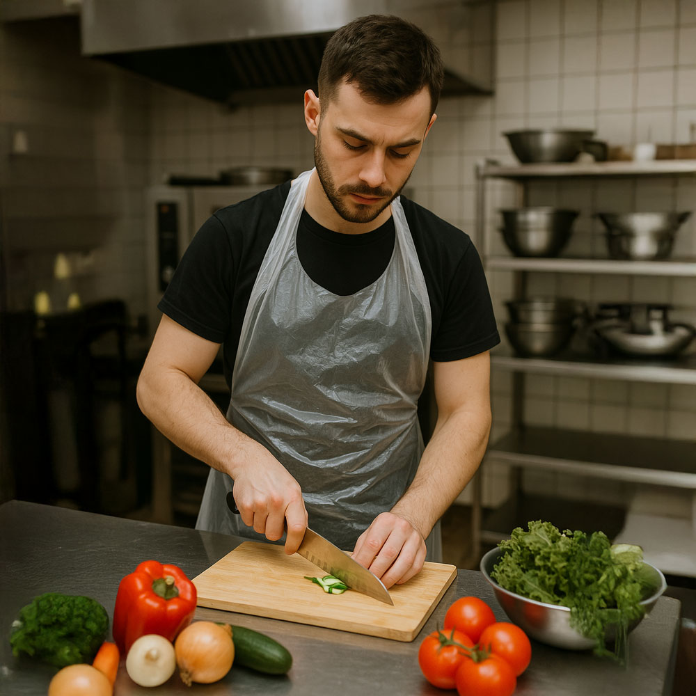 28 x 46 Clear Plastic Apron 1.25 Mil