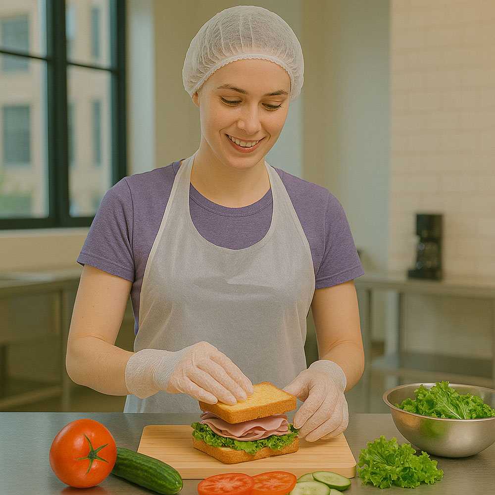 White Plastic Apron 1 Mil