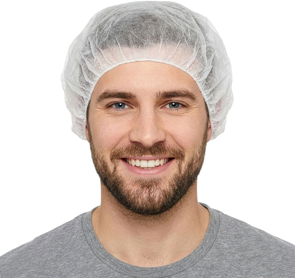 White Non-Woven Hair Cap