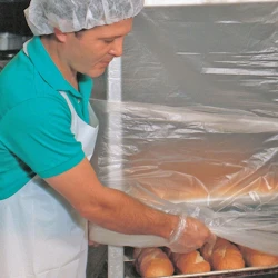 28" x 46" White Plastic Apron 1.5 Mil