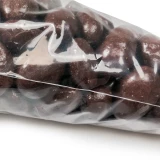 Close up of 100 Pack 7.5 X 17 Plastic Cone Treat Bags Side Seal