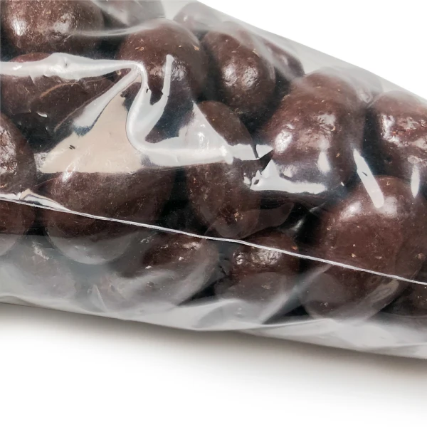 100 Pack 7.5 X 17 Plastic Cone Treat Bags Side Seal Close up of 100 Pack 7.5 X 17 Plastic Cone Treat Bags Side Seal
