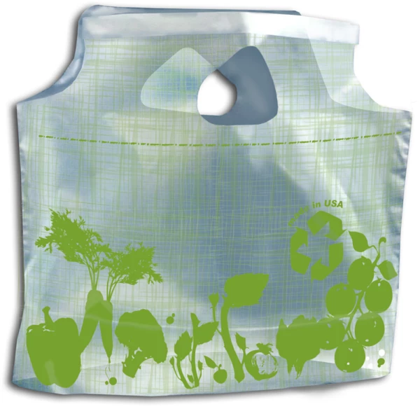 11 x 10 + 3.5 1 Mil Pre-Printed Plastic Lunch Bags