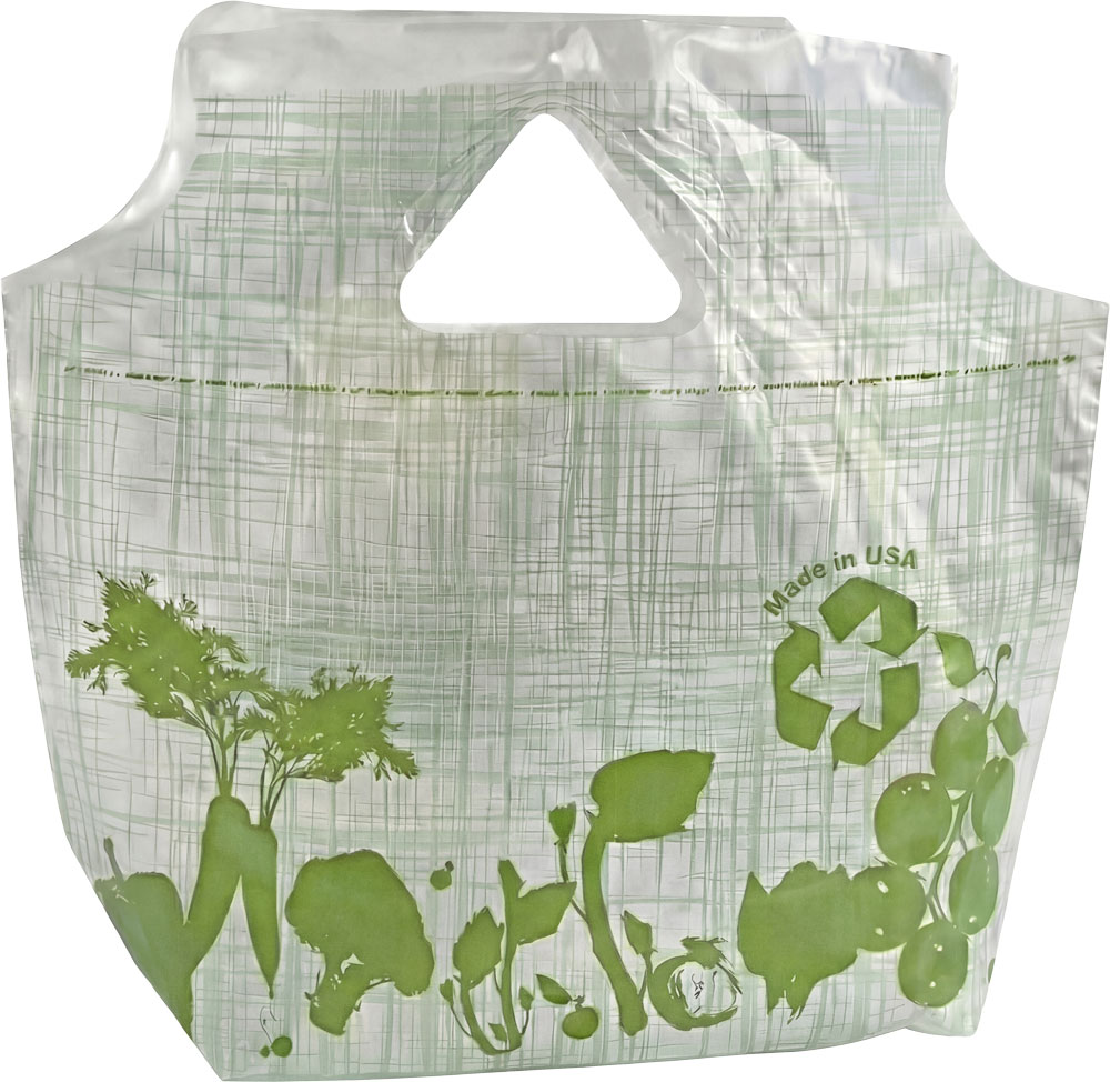 11 x 10 + 3.5 1 Mil Veggies Print Lunch Bags