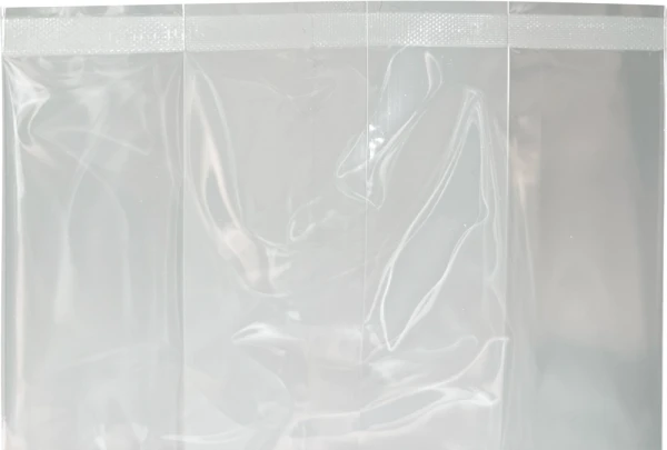 Crimp Bottom 4.5 x 2.25 x 11 Side Gusset Cello Bags Crimped Bottom of 4.5 x 2.25 x 11 Side Gusset Cello Bags 1.5 Mil