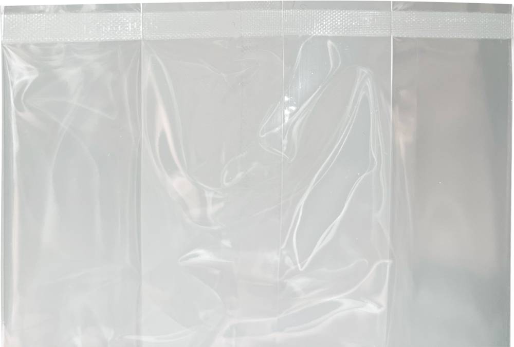 Crimped Bottom of 4.5 x 2.25 x 11 Side Gusset Cello Bags 1.5 Mil