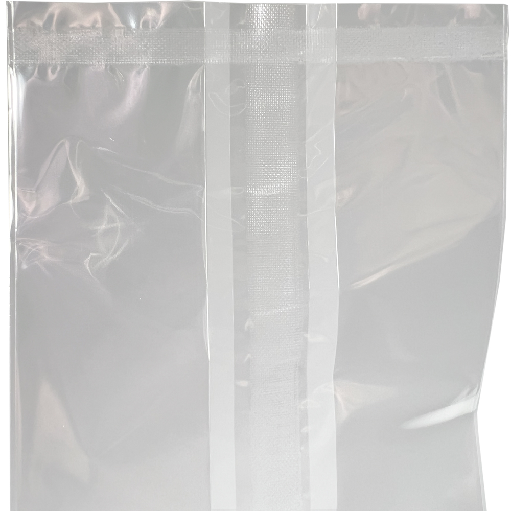 Bottom of 4 x 2.75 x 9 Crimp Bottom Side Gusset Cello Bags 1 Mil