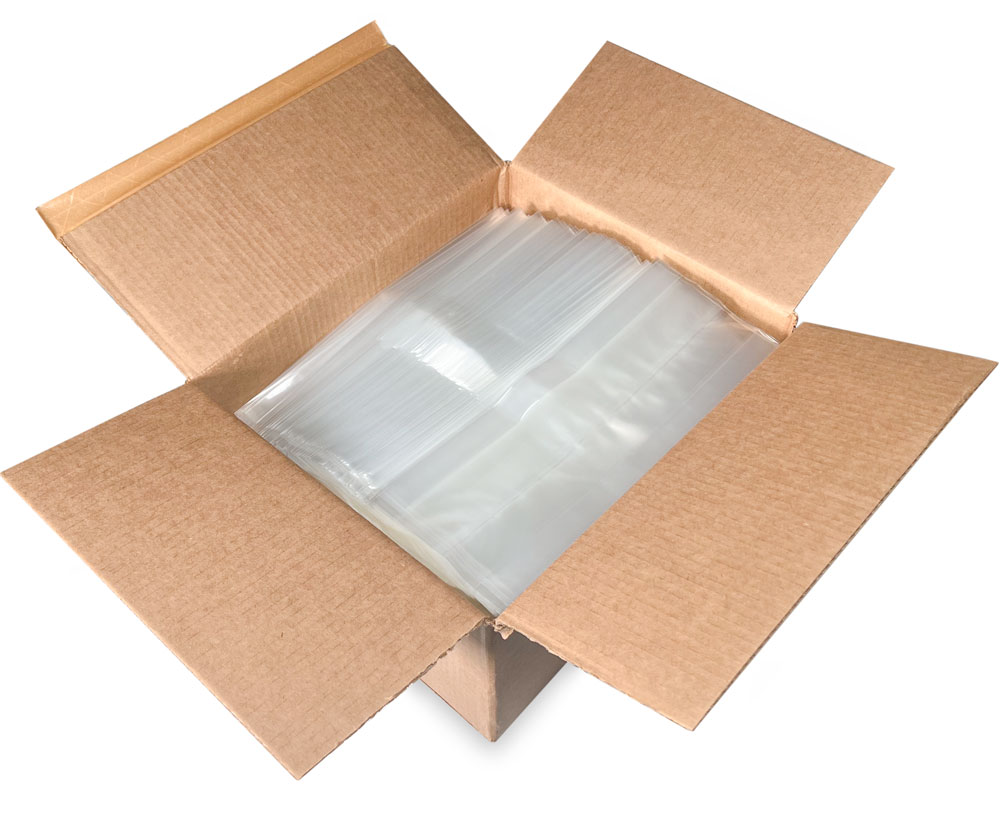 Case of 5.5 x 2.25 x 14 Gusseted Polypropylene Cello Bags 2 Mil